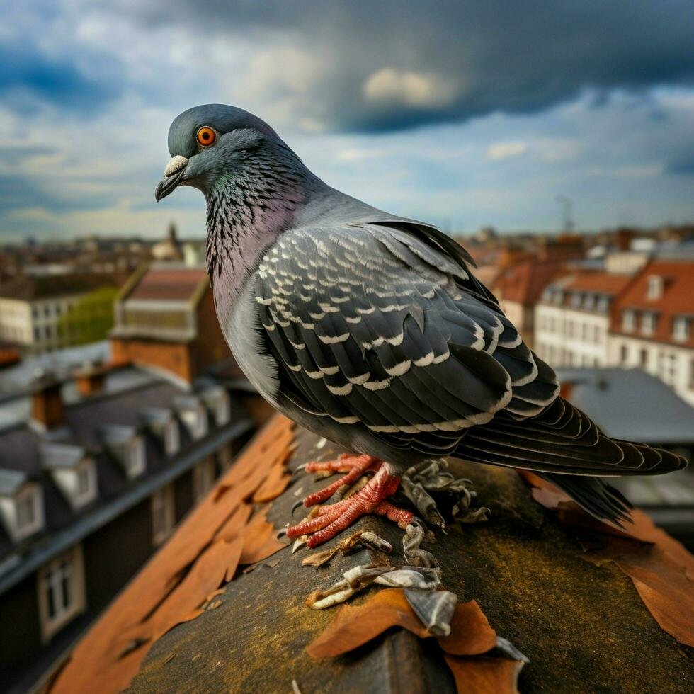 Pombo em ambiente urbano